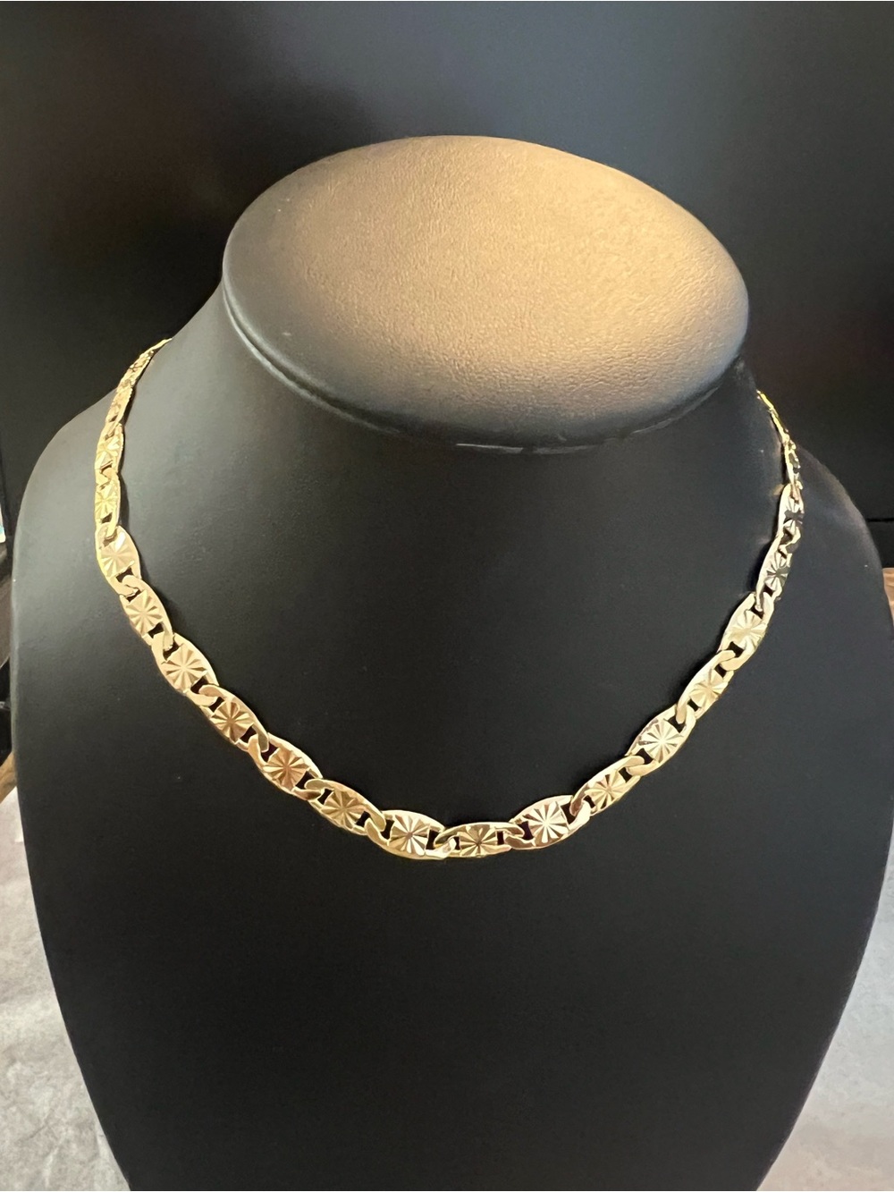 Elegant Floral Link Gold Necklace - Women Jewelry NWT